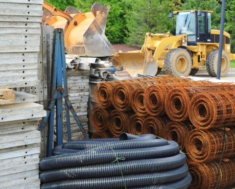 Supplies at a construction site